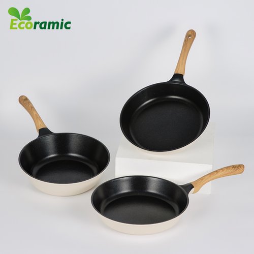 [Ecoramic] Slim IH Fry Pan Set 3pcs