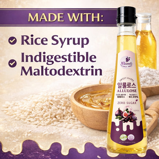 NXsweets Allulose Syrup ,  Zero Sugar Sweetener, Keto & Low Glycemic