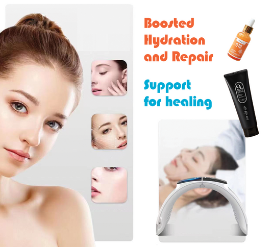 [BANU] Special Skincare Set - PDT LED Dome Therapy Machine + YERMA Ampoule Serum Q10 &  Perfumery Body Cream 9pm