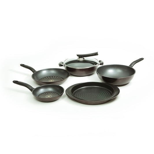 [CHEFLINE] Frying Pan Set 6 PCS CHOCO WINE